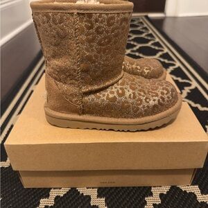 UGG Brown and Gold Boots with Classic Styling